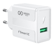 Ładowarka i akumulator VIGGO DESIGN 1xUSB 2.4A Biala